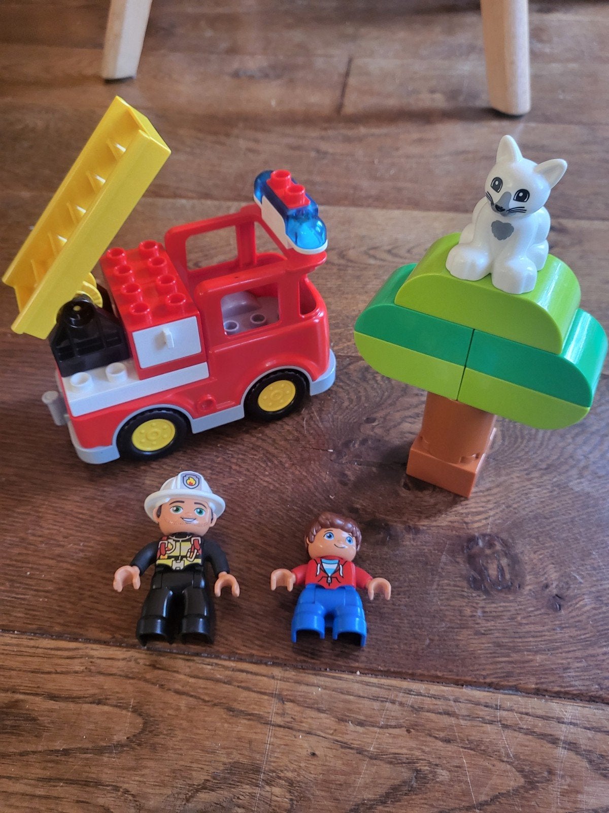 Lego Duplo 10901 brandweer compleet, Ophalen of Verzenden, Zo goed als nieuw, Duplo
