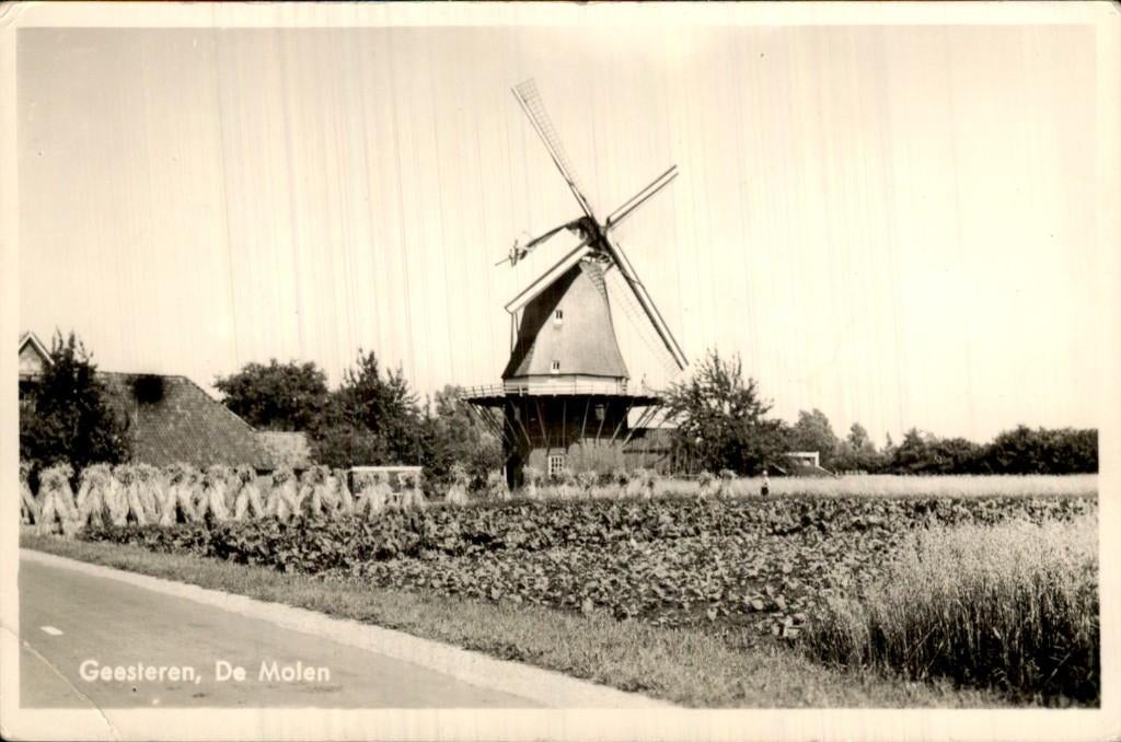 Geesteren - Molen - De Molen, Ophalen of Verzenden, 1940 tot 1960, Gelopen, Noord-Brabant