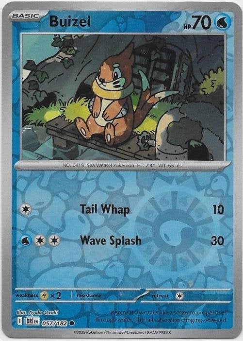 Destined Rivals,  Buizel [reverse] 57/182, Verzenden, Nieuw, Losse kaart
