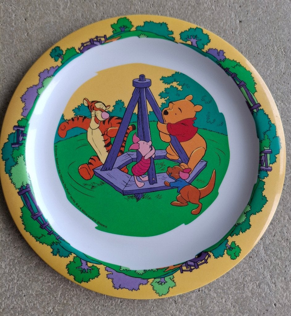 Melamine Bordje: Winnie de Poeh & Friends, Overige materialen, Gebruikt, Ophalen of Verzenden, Bord(en)