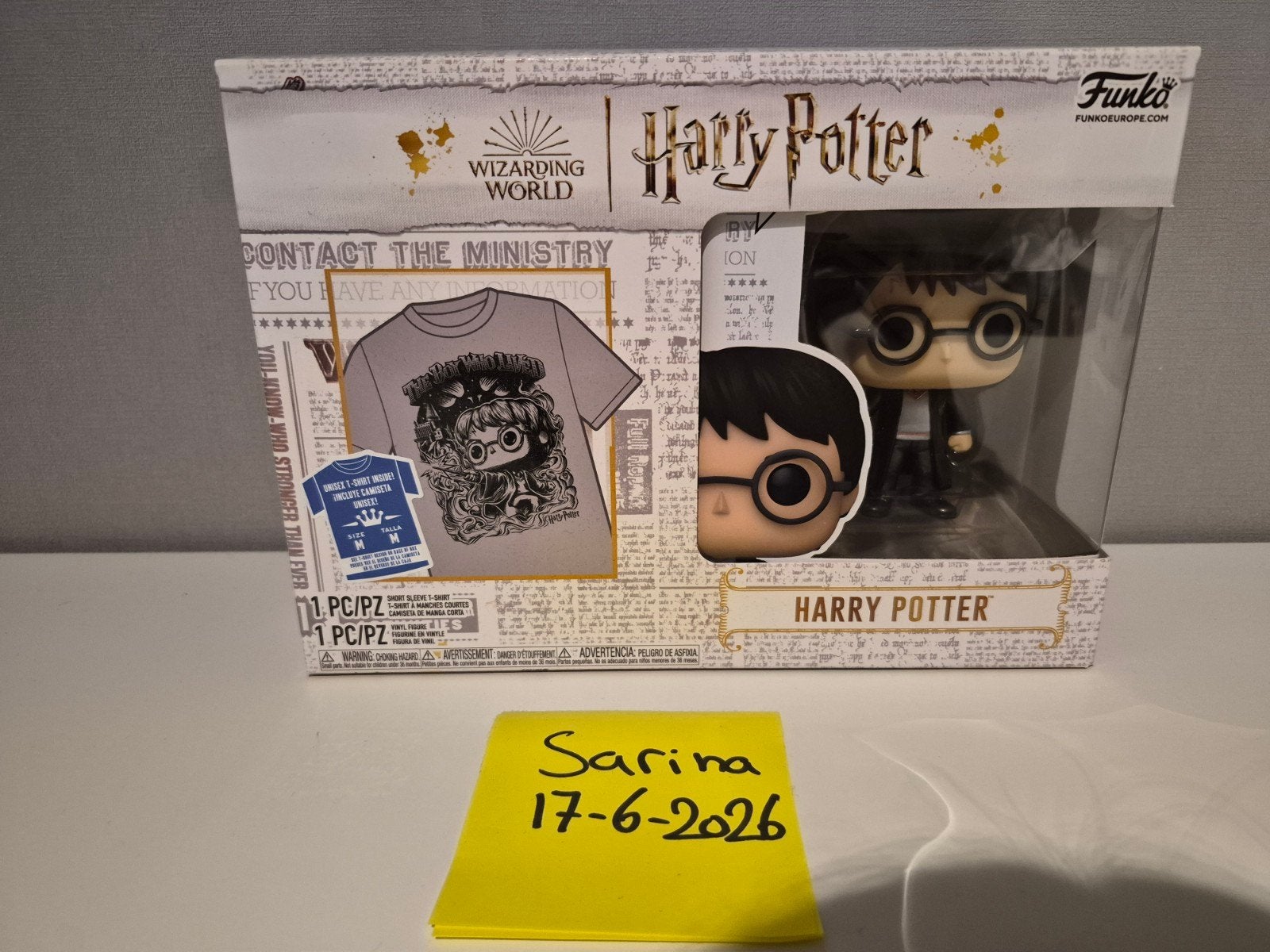Funko pop harry potter 162 + T-Shirt M, Ophalen of Verzenden, Zo goed als nieuw