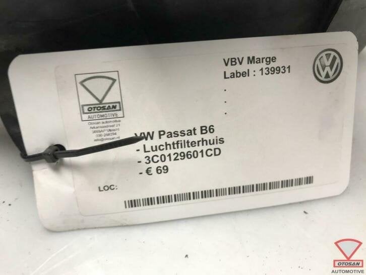 vw passat b6 2005 2010 luchtfilterhuis 3c0129601cd, Gebruikt, Volkswagen, Volkswagen AG, Berliner Ring 2
38440  Wolfsburg, DE