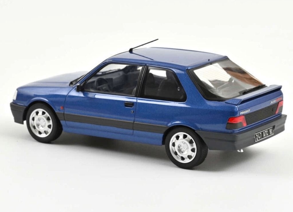 Peugeot 309 GTi 16 1991 Blauw schaal 1/18 NOREV ref. 184881, Verzenden, Nieuw, Auto, Norev