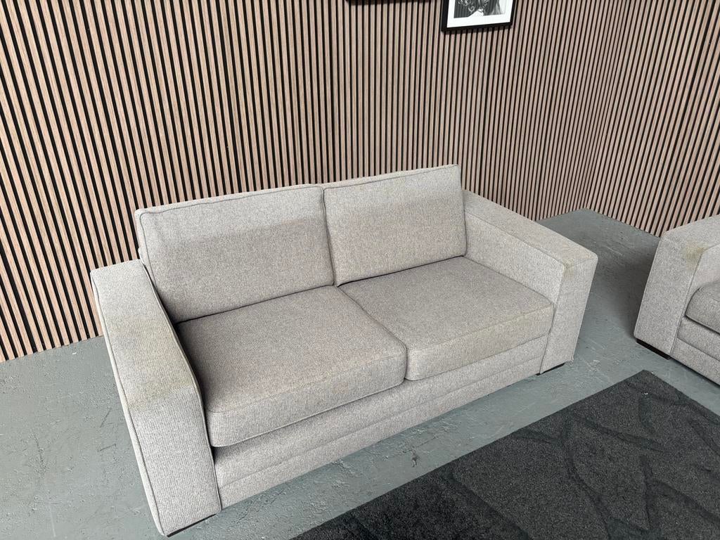GRATIS LEVERING Set Banken Stof Grijs 190x90 GEREINIGD, Huis en Inrichting, Banken | Bankstellen, 150 tot 200 cm, Hoekbank, 75 tot 100 cm