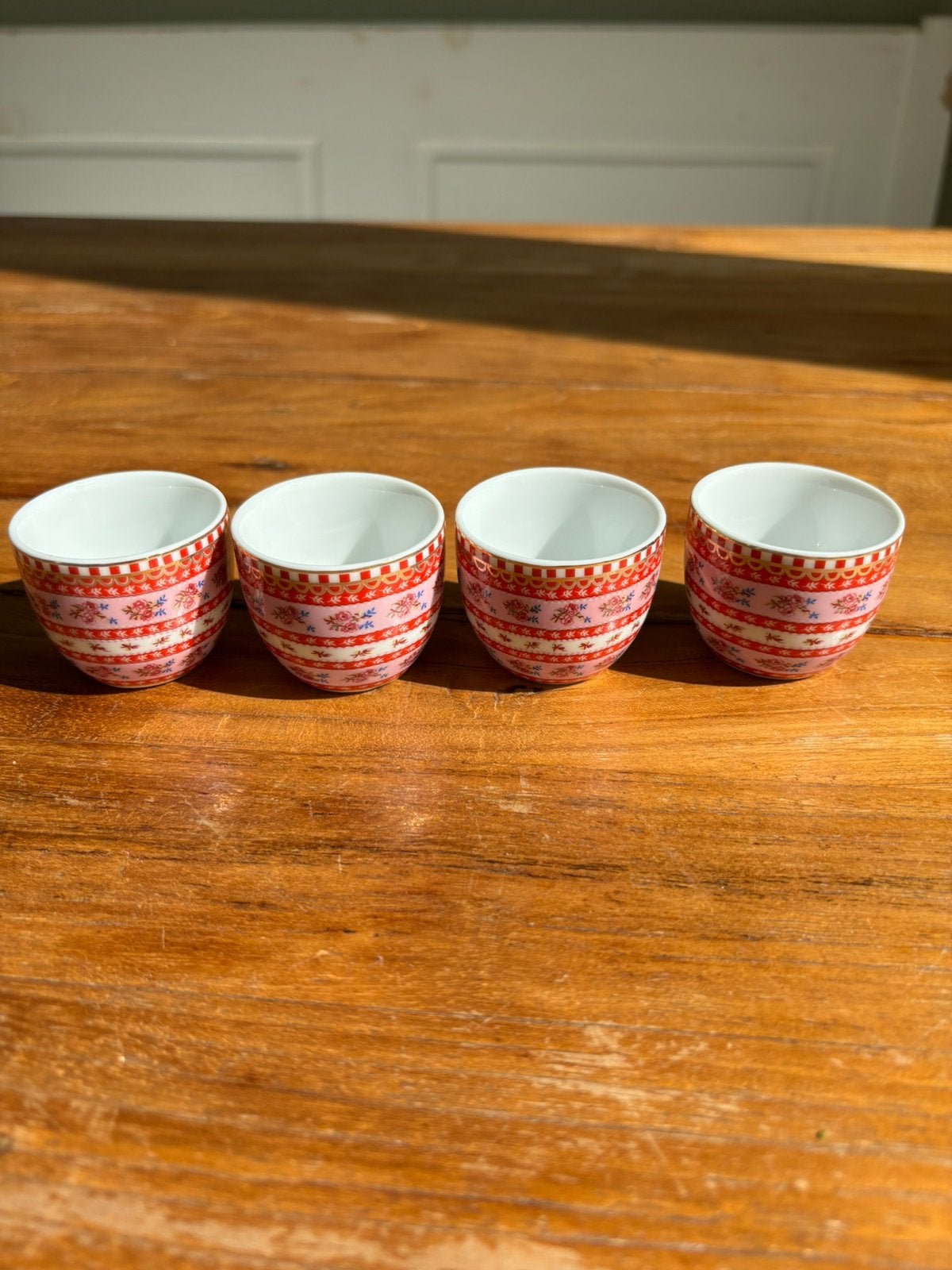 Pip studio floral roze eierdopjes, Ophalen of Verzenden, Zo goed als nieuw, Overige stijlen, Porselein