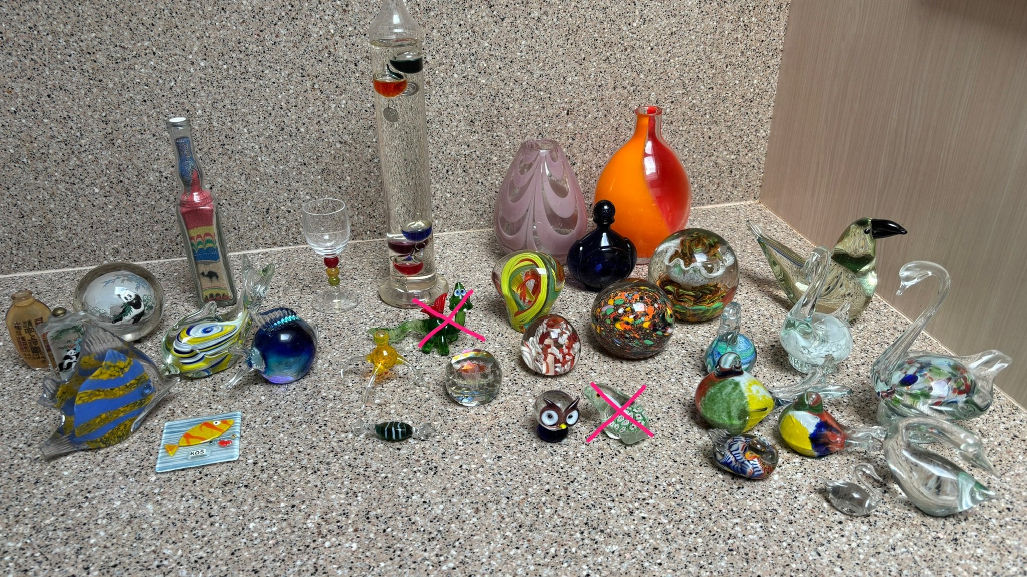 Grote collectie glazen beeldjes en decoratie, Ophalen