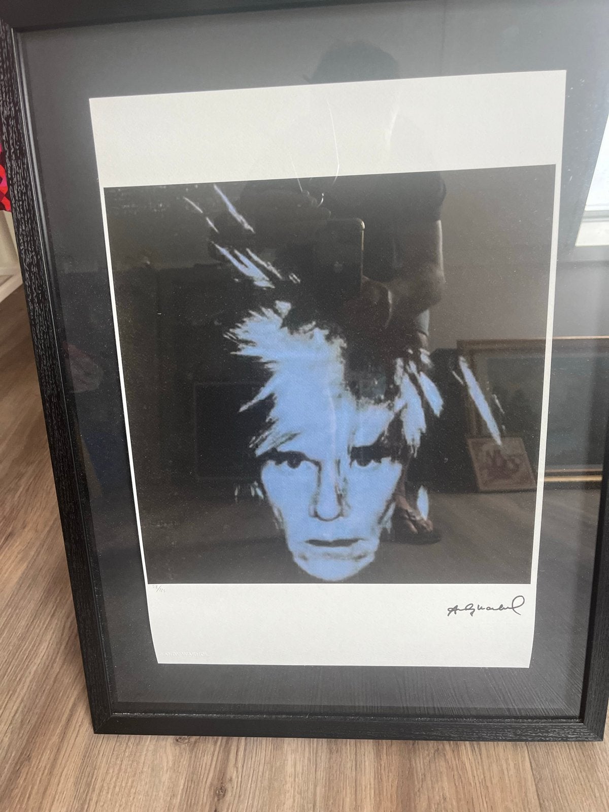 Zelfportret Andy Warhol - Pop Art Zeefdruk, Ophalen, Papier/karton, Zeefdruk, Ingelijst