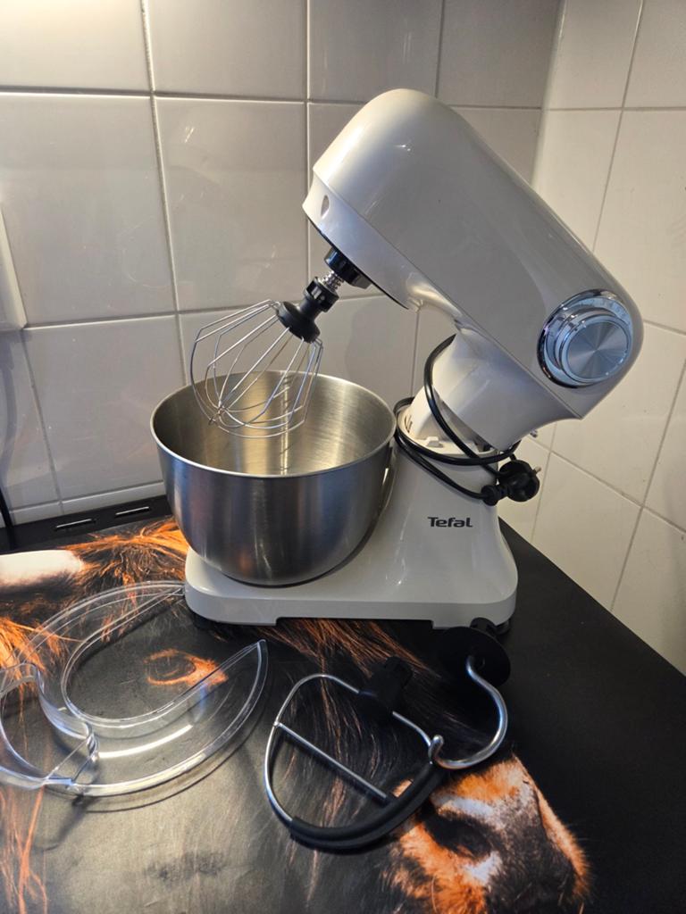 Tefal Bake Easy Keukenmixer - 12 Snelheden met Accessoires, Gebruikt, 3 snelheden of meer, Ophalen of Verzenden, 2 tot 3 liter