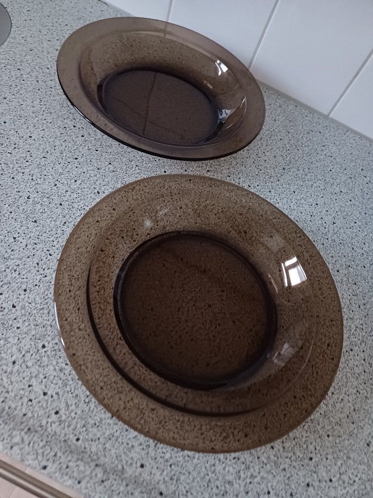 Rookglas schalen, Gebruikt, Ophalen of Verzenden, Overige stijlen, Glas