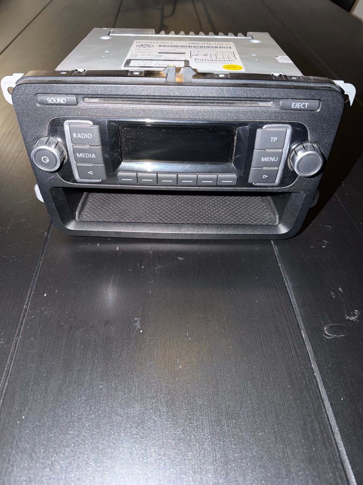 Volkswagen RCD210 MP3 Autoradio - Panasonic, Auto diversen, Ophalen of Verzenden, Gebruikt