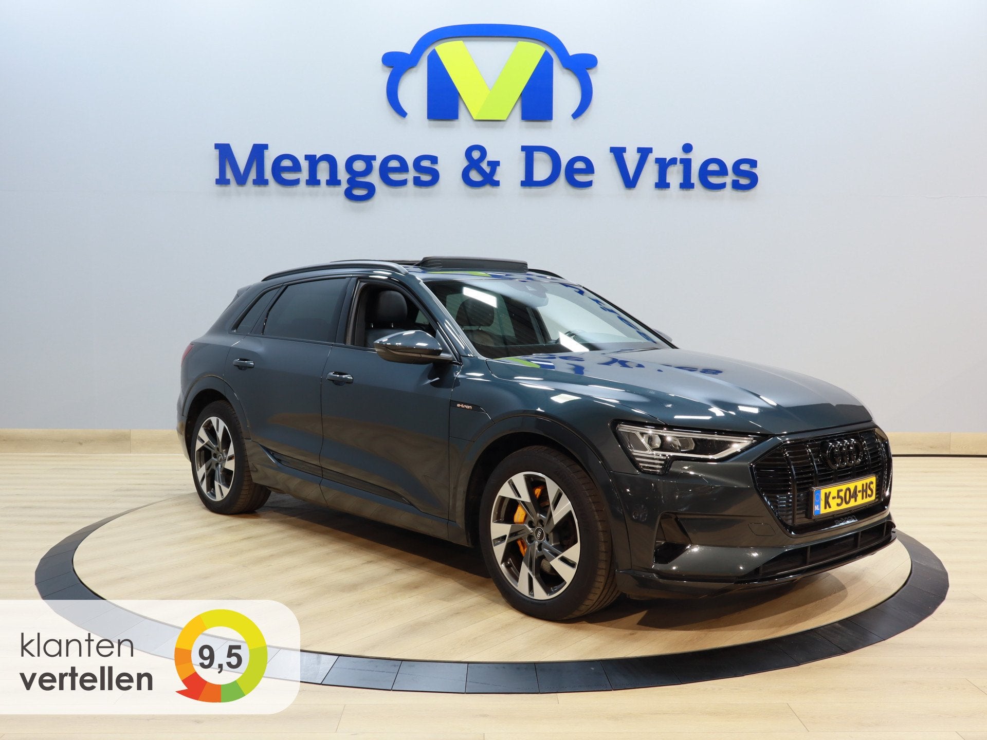 Audi e-tron 55 quattro Business edition Plus 95 kWh SOH 87%, Auto's, Automaat, 12 maanden, Zwart, 95 kWh