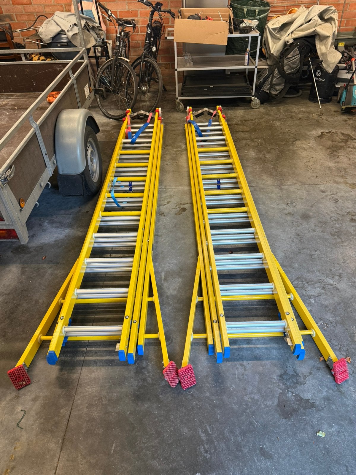 Staltor kunststof ladder 3x12 sporten T3G12, Doe-het-zelf en Verbouw, Ophalen, Zo goed als nieuw, 4 meter of meer