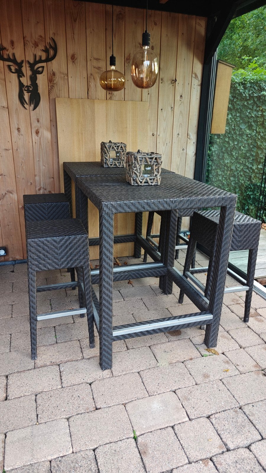 Tuin barset, Ophalen, 4 zitplaatsen, Gebruikt, Eettafel