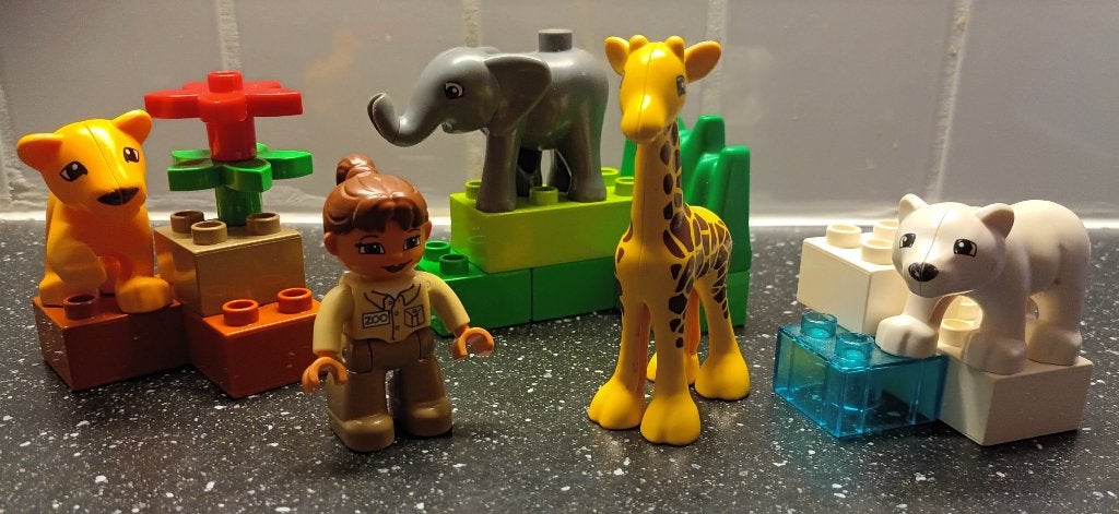 Lego Duplo Baby Dierentuin 4962, Overige thema's, Ophalen of Verzenden, Zo goed als nieuw, Compleet
