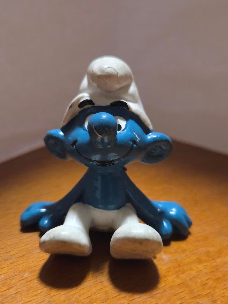 Vintage Smurf figuur - Schleich 1979 PEYO Hong Kong, Verzamelen, Smurfen, Ophalen of Verzenden