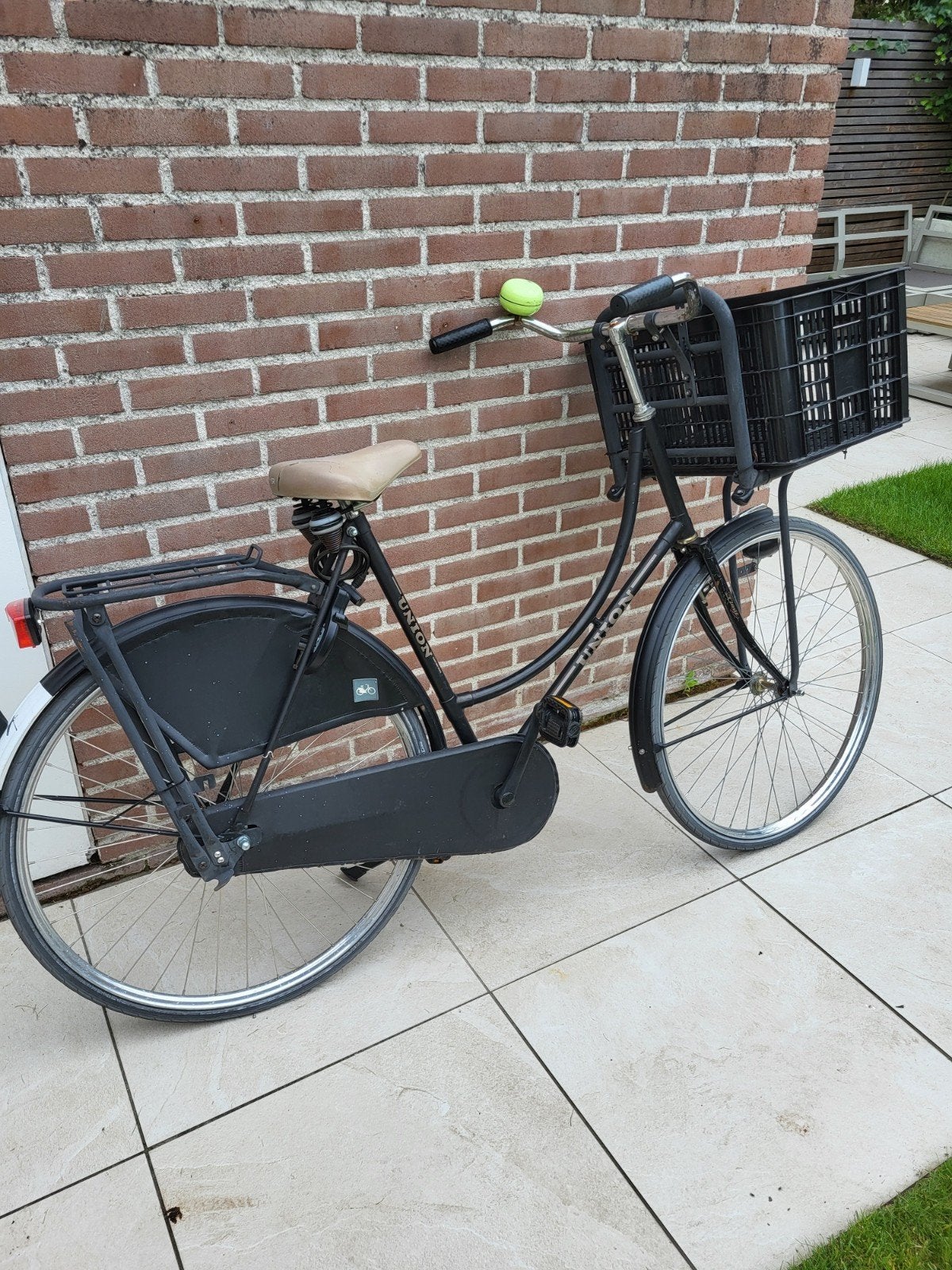 Union Damesfiets met Voordrager en Mand, Fietsen en Brommers, Fietsen | Dames | Damesfietsen, Terugtraprem, Gebruikt, 50 tot 53 cm