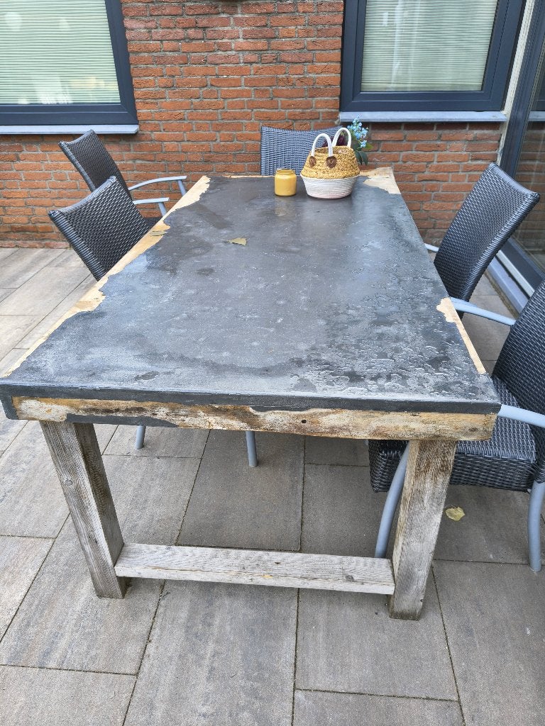 Tafel, Tuin en Terras, Ophalen, Gebruikt, Rechthoekig, Hout