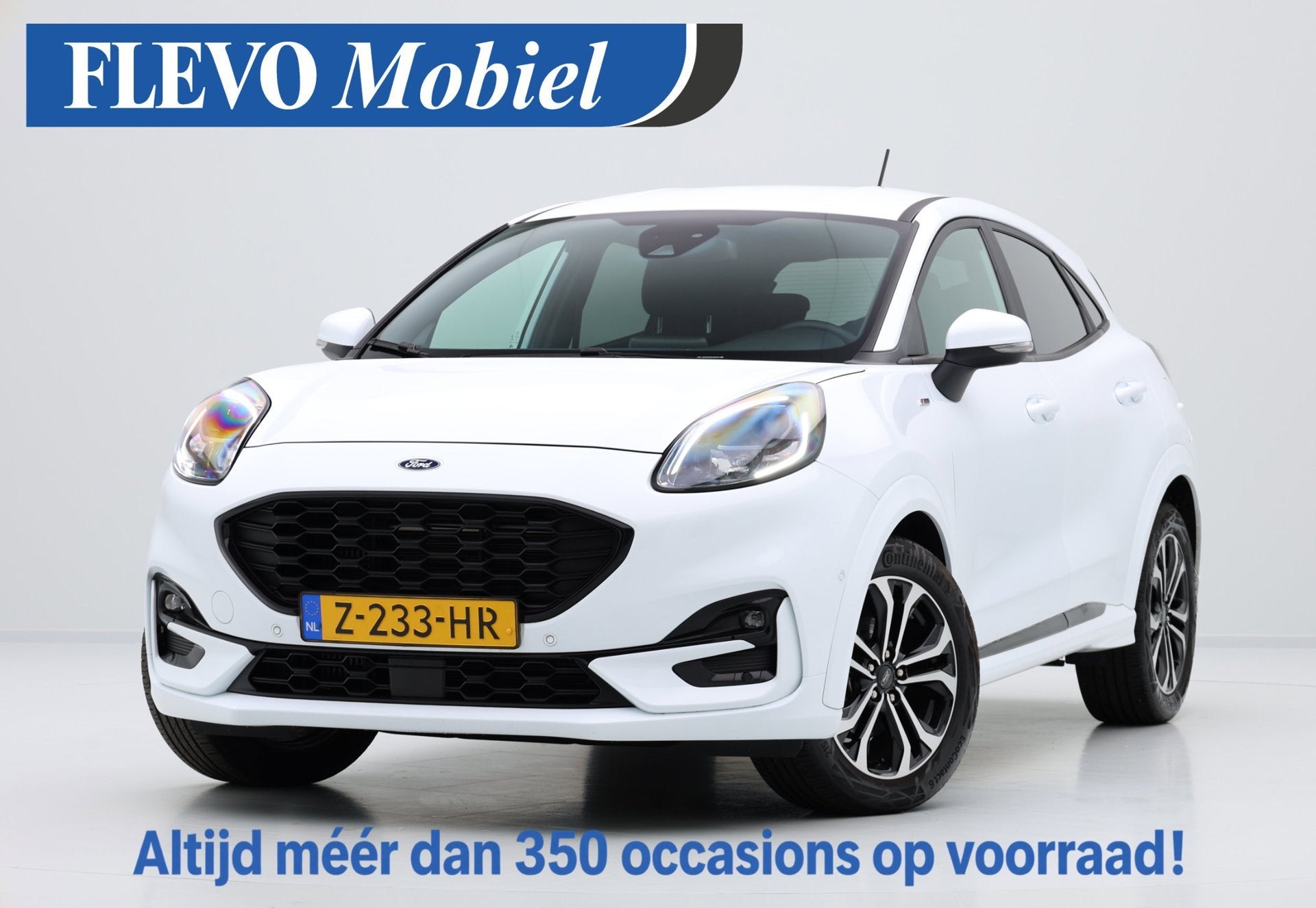 Ford Puma 1.0 EcoBoost Hybrid ST-Line Aut NL-auto!|LED|LMV|P, Auto's, Euro 6, Wit, Bedrijf, Hybride Elektrisch/Benzine