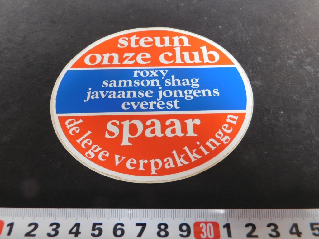 sticker Roxy SAMSON Shag Javaanse Jongens Everest STEUN onze, Ophalen of Verzenden, Zo goed als nieuw