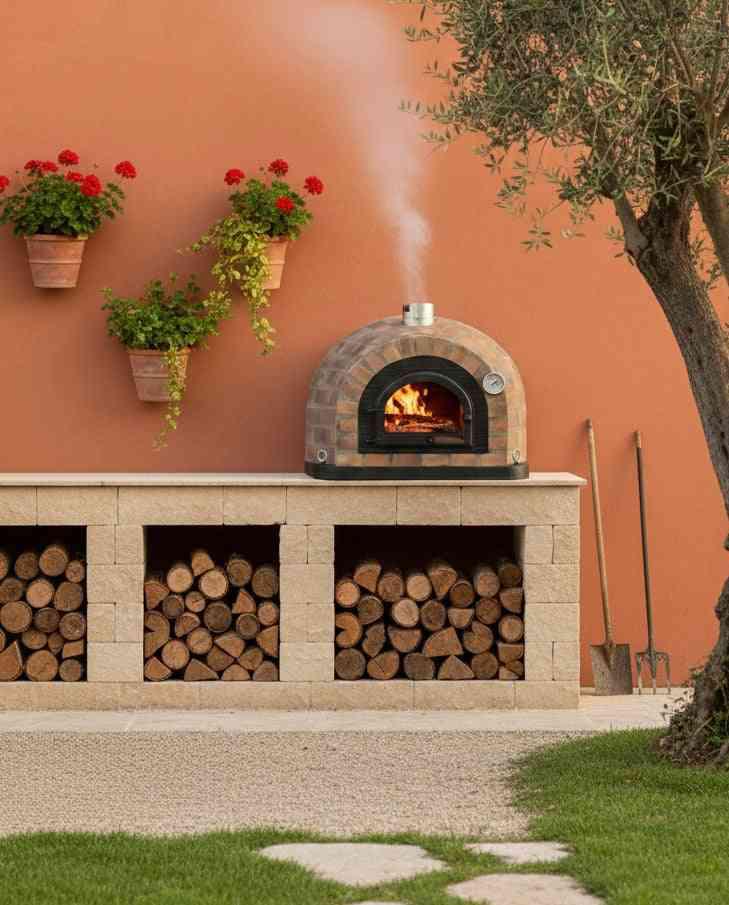 Pizzaoven Steenoven Houtgestookt – Bezorging NL – Geïsoleerd, Tuin en Terras, Ophalen, Nieuw