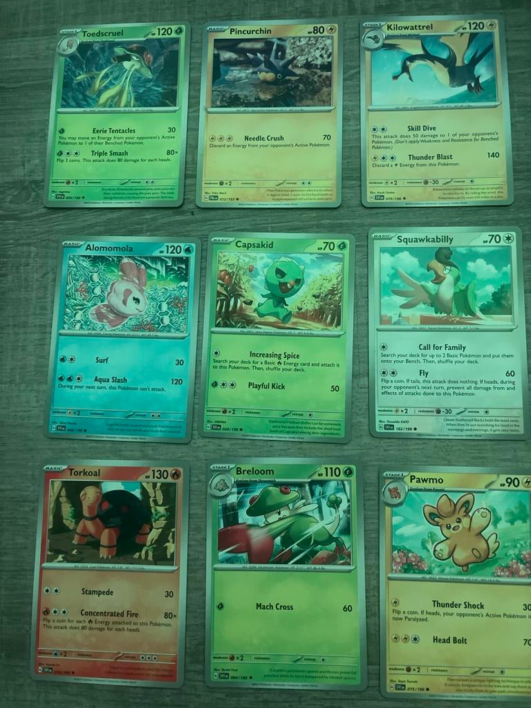 15 Pokémon kaarten Scarlet & Violet, Ophalen of Verzenden, Gebruikt, Meerdere kaarten