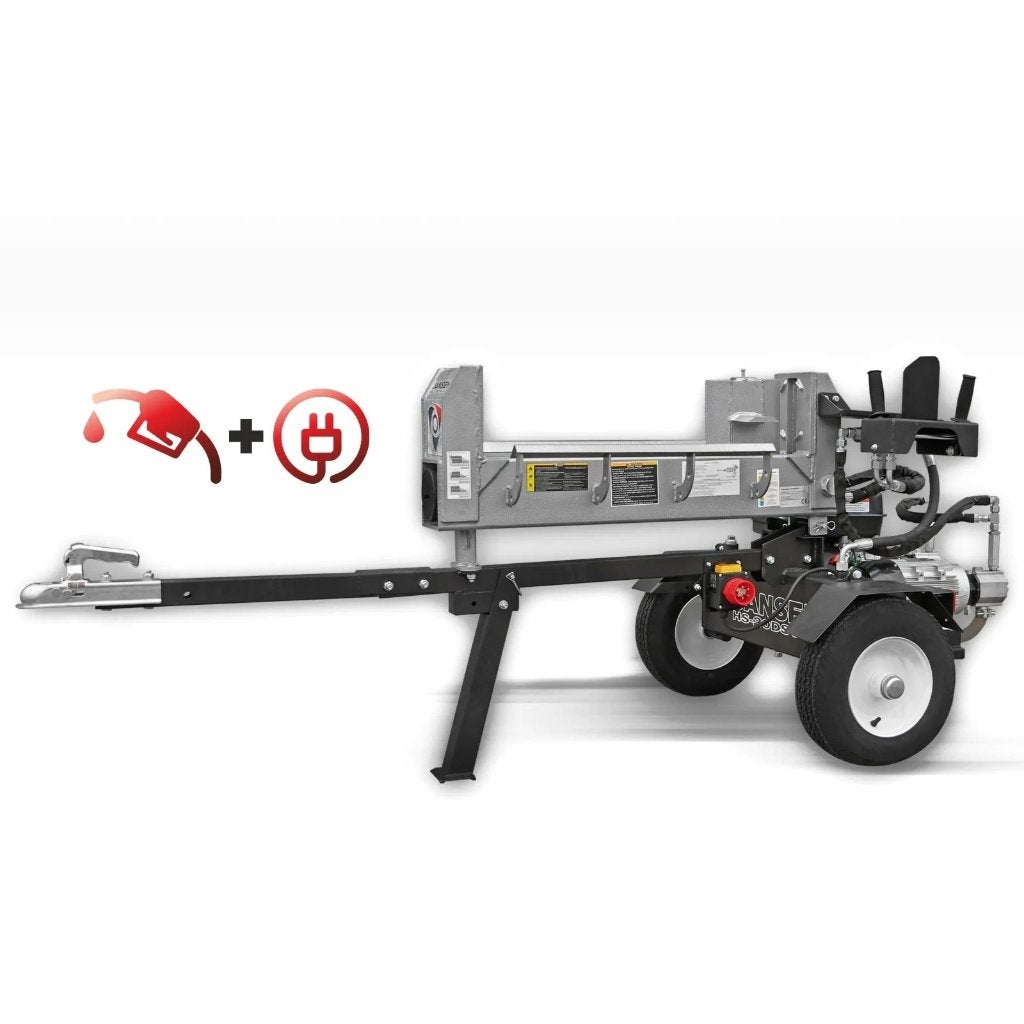 Jansen houtklover HS-20DS63K – dubbelwerkend, benzine+400V, Benzine, Jansen, Liggend, Nieuw