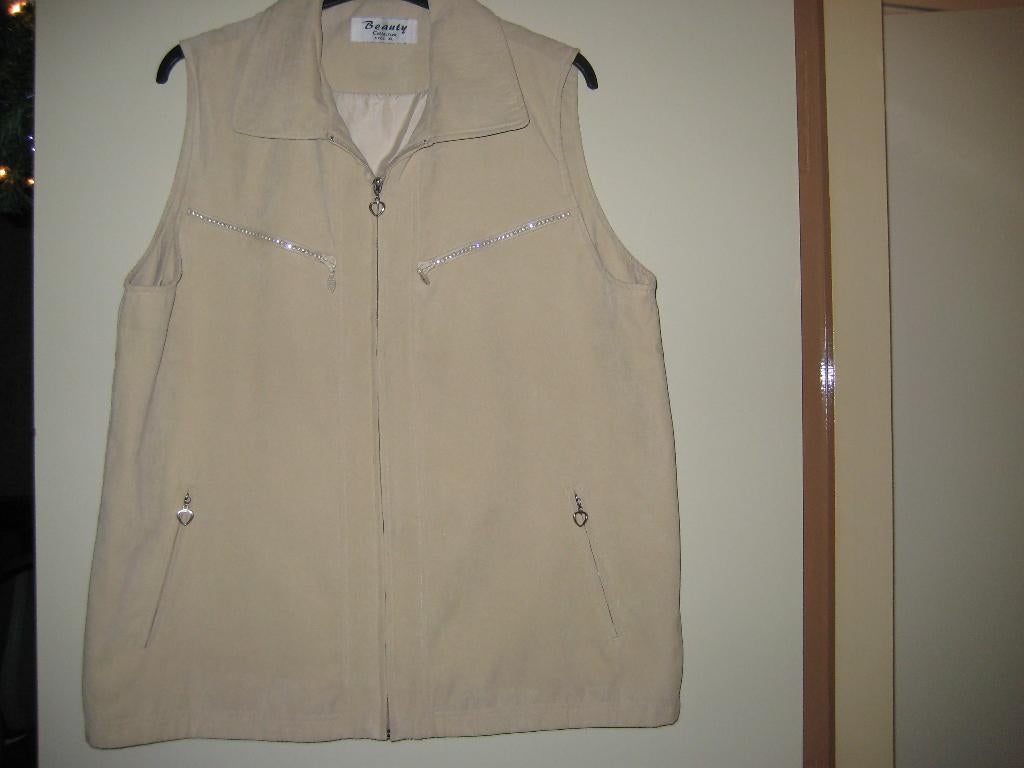 Beige vest, XL, Beauty Collection, Ophalen of Verzenden, Zo goed als nieuw, Maat 46/48 (XL) of groter, Beige
