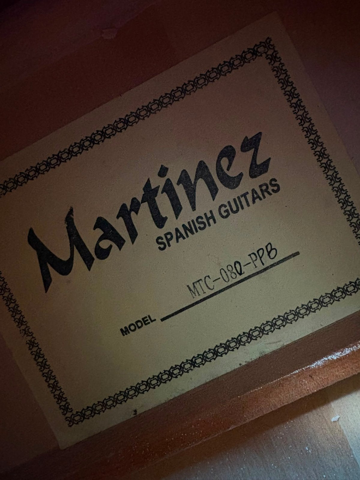 Martinez Spaanse gitaar - MTC-080-PPB, Ophalen of Verzenden, Gebruikt, Klassieke of Spaanse gitaar