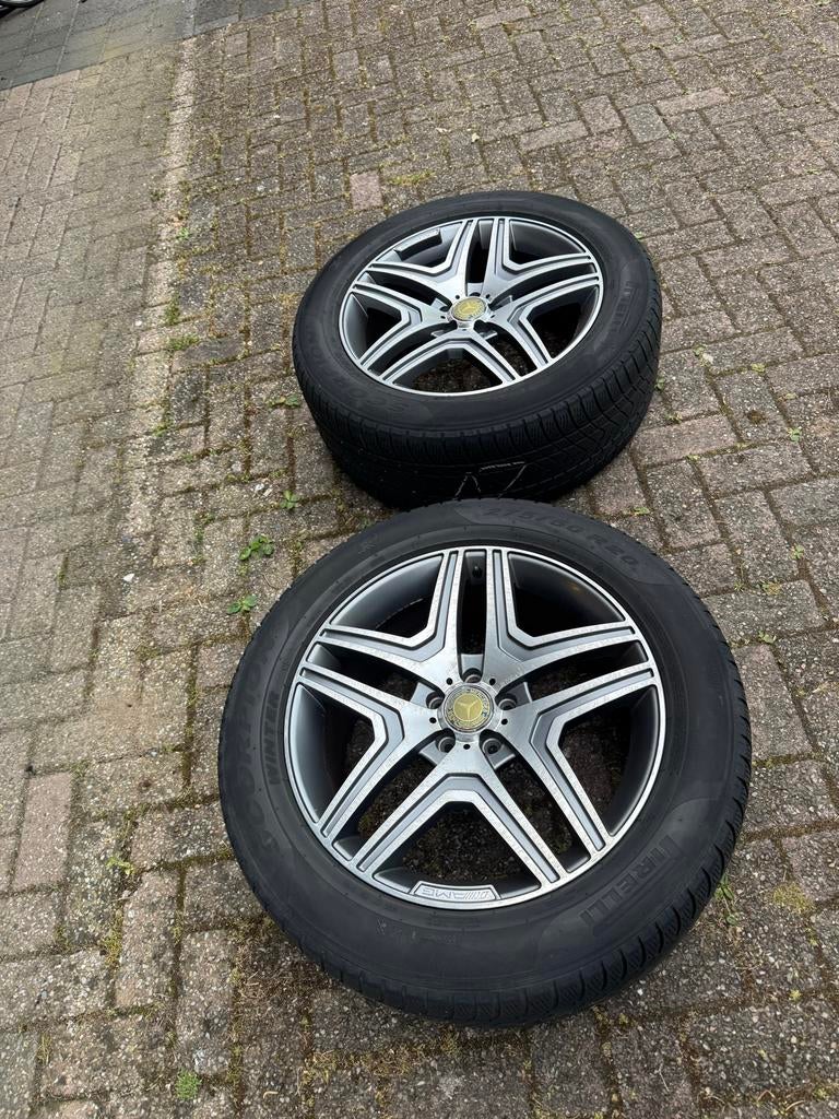 Mercedes GL450 2010 Originele AMG Velgen 21 inch, Auto-onderdelen, Banden en Velgen, Gebruikt, 275 mm, Banden en Velgen, Terreinwagen
