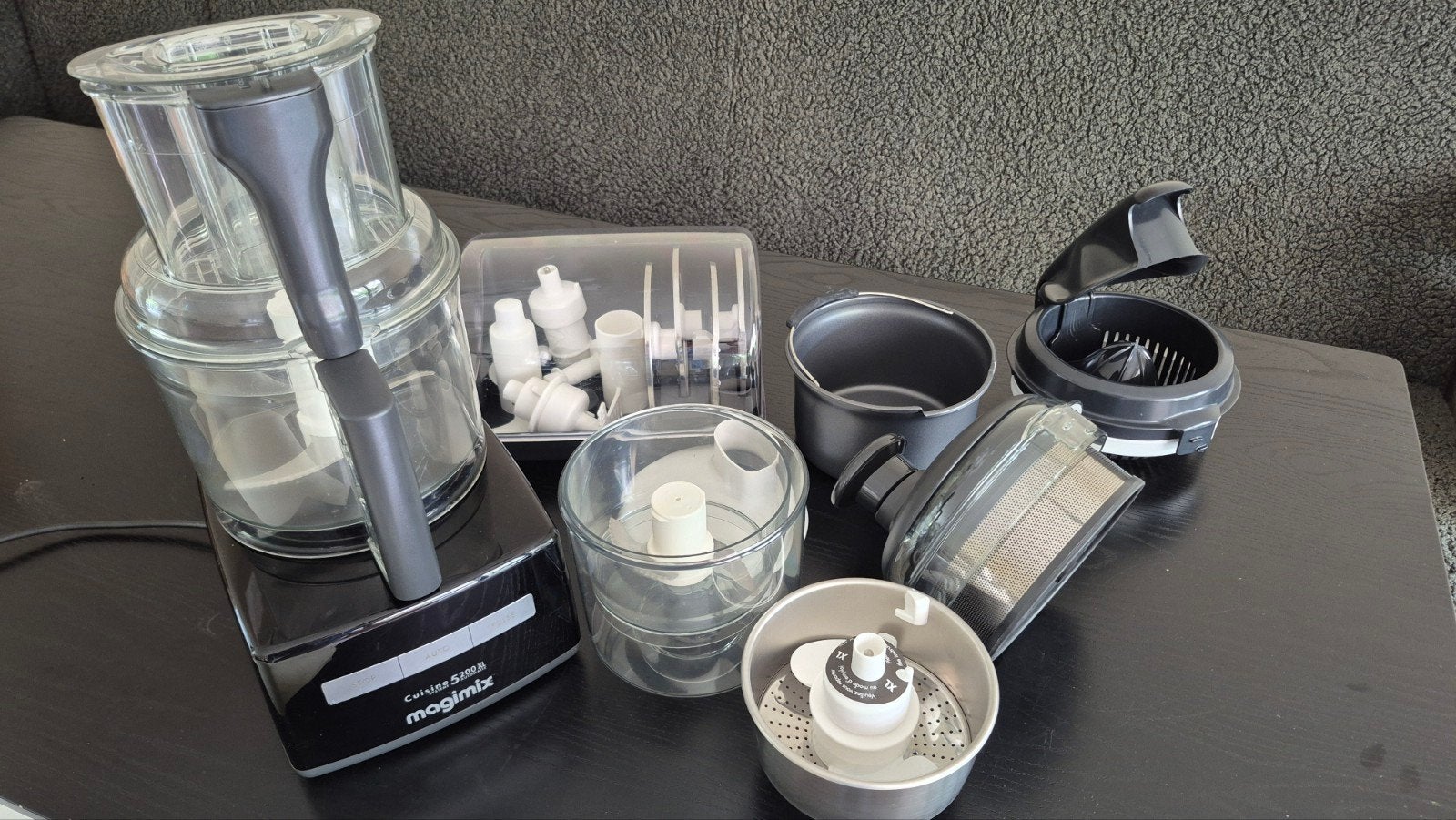 Magimix 5200 XL Complete Set Keukenmachine, Verzenden, 3 tot 4 liter, Zo goed als nieuw, Vaatwasserbestendig