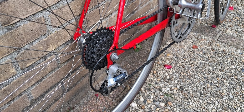 racefiets, Fietsen en Brommers, Fietsen | Racefietsen, 28 inch, Gebruikt, Staal, Velgrem