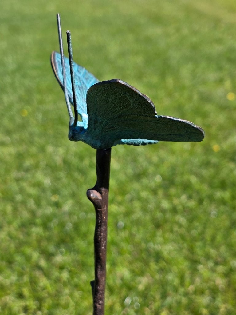 VLINDER / tuinprikker / brons, Huis en tuin decoratie Marie, Nieuw, Info@huisentuindecoratiemarie.nl, Peize