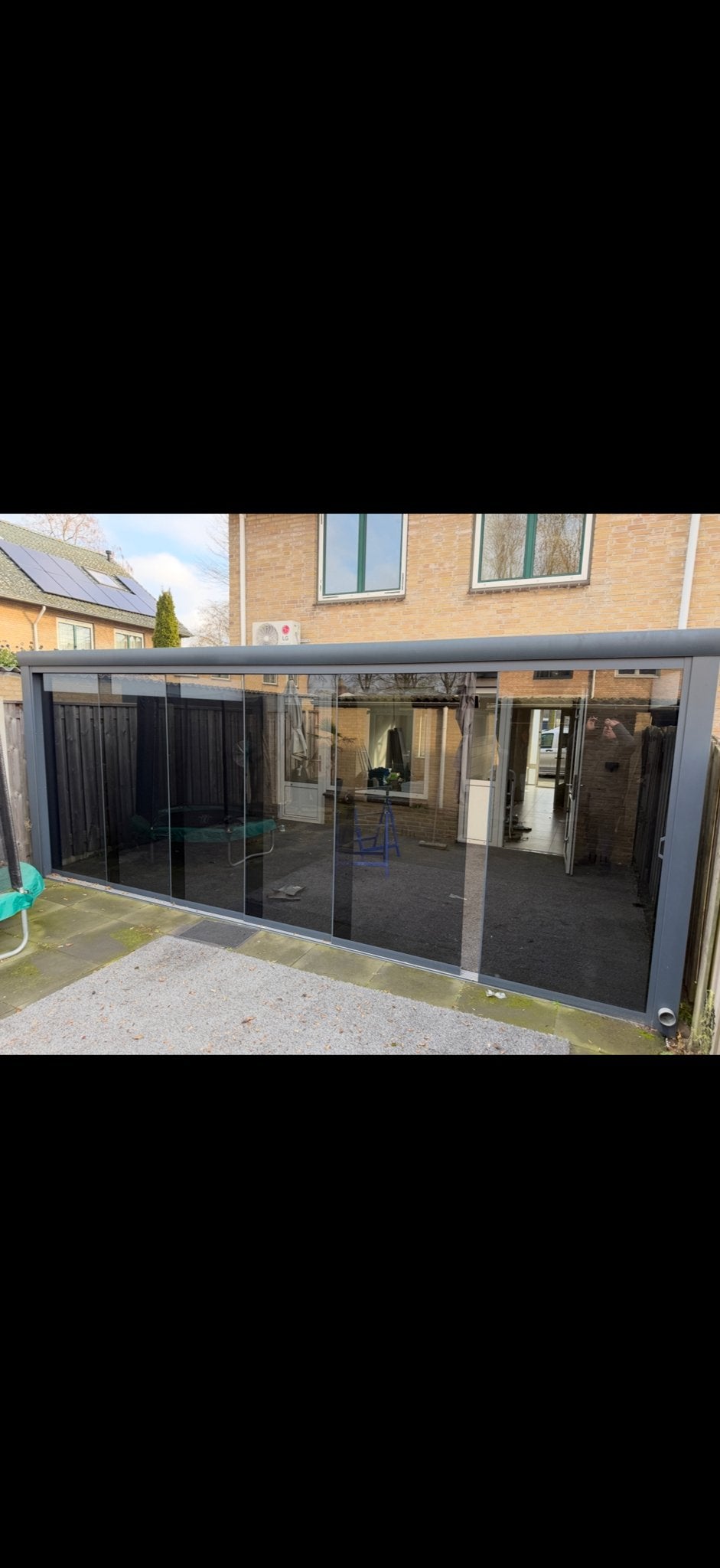 Moderne Veranda met Glazen Schuifwanden, Ophalen of Verzenden, Zo goed als nieuw, Veranda