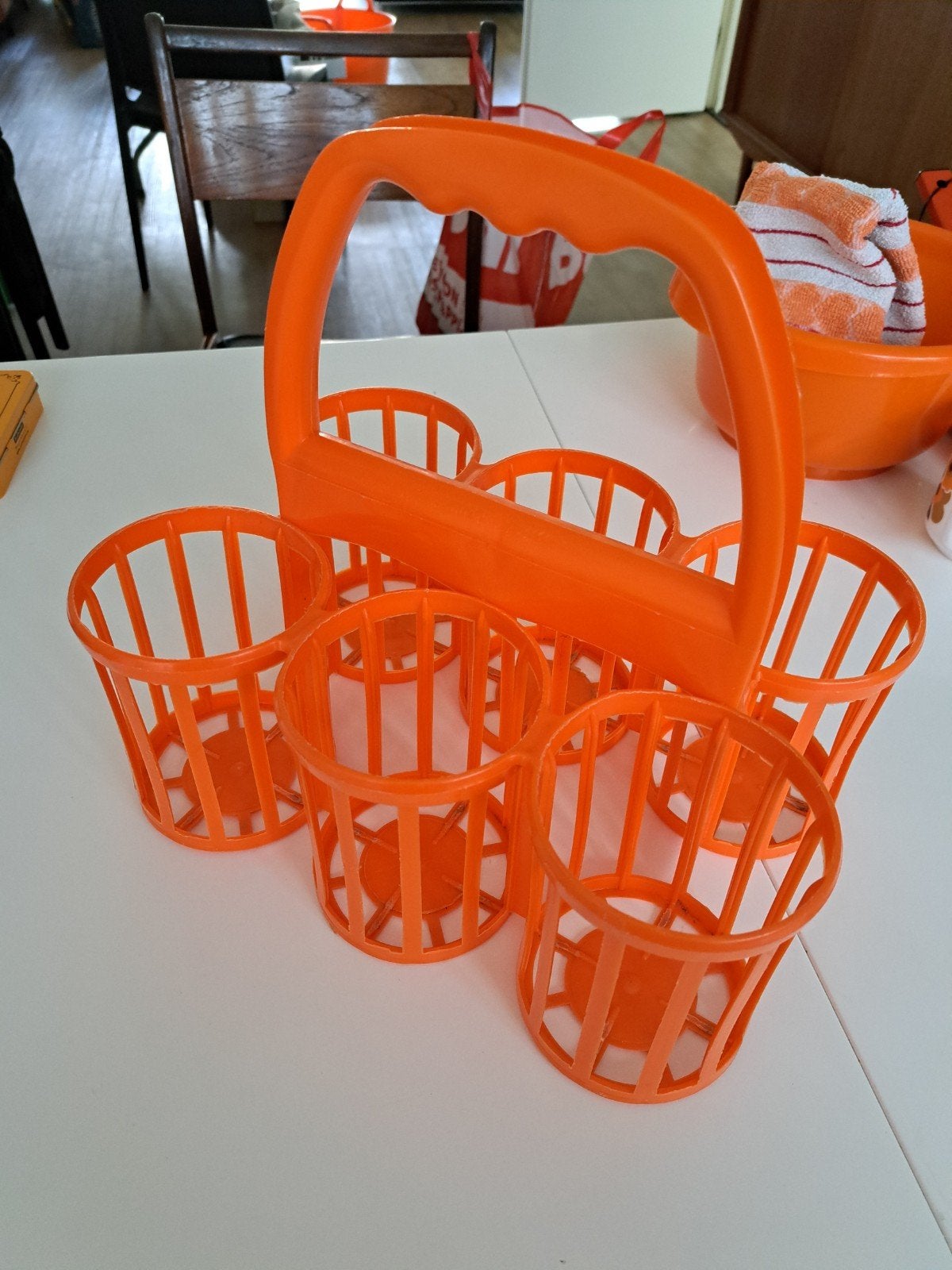 Retro vintage flessendrager flessenhouder, Gebruikt, Ophalen of Verzenden, Minder dan 5 flessen, Minder dan 50 cm