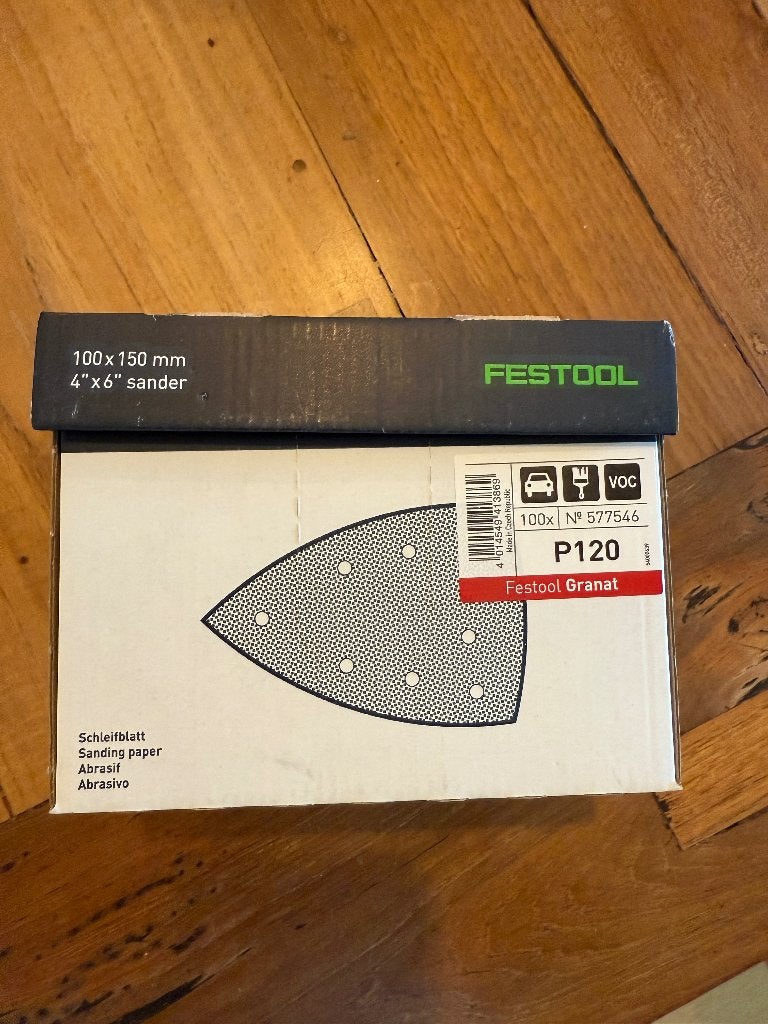 100x Festool Granat Delta P120 schuurpapier (nieuwe doos), Doe-het-zelf en Verbouw, Gereedschap | Schuurmachines, Ophalen of Verzenden
