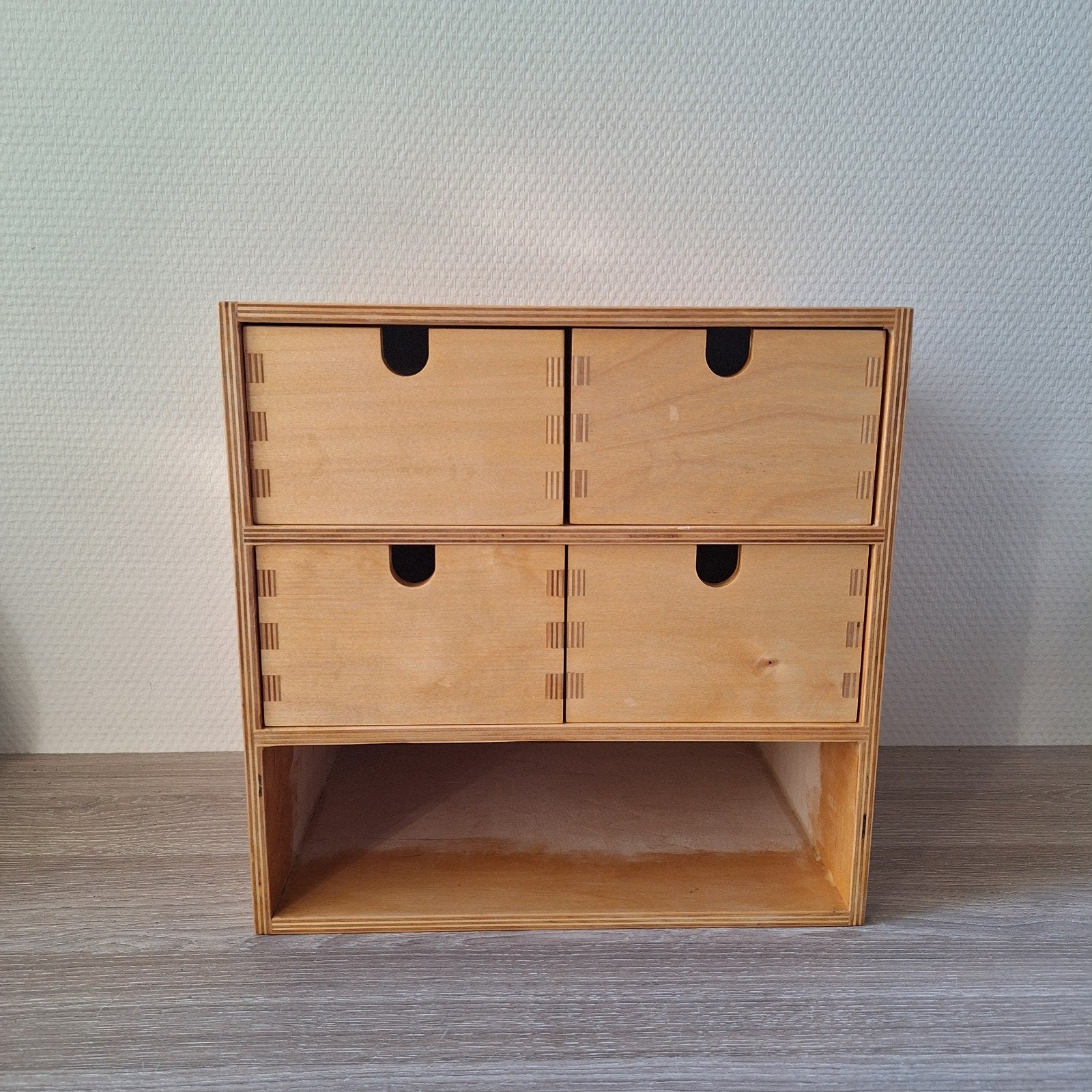 Ikea Moppe houten mini ladekast grenen 28,5x20,5x28,5 cm., Ophalen of Verzenden, Gebruikt, Hout