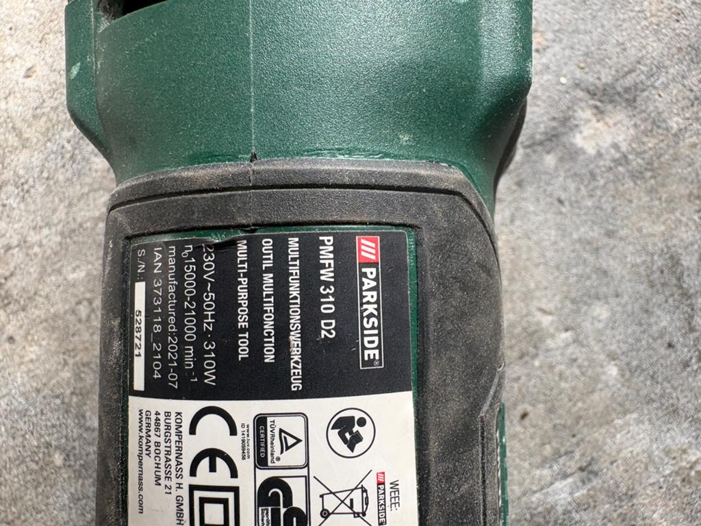 Parkside Multitool PMFW 310 D2 - Zo goed als nieuw, Ophalen, Zo goed als nieuw