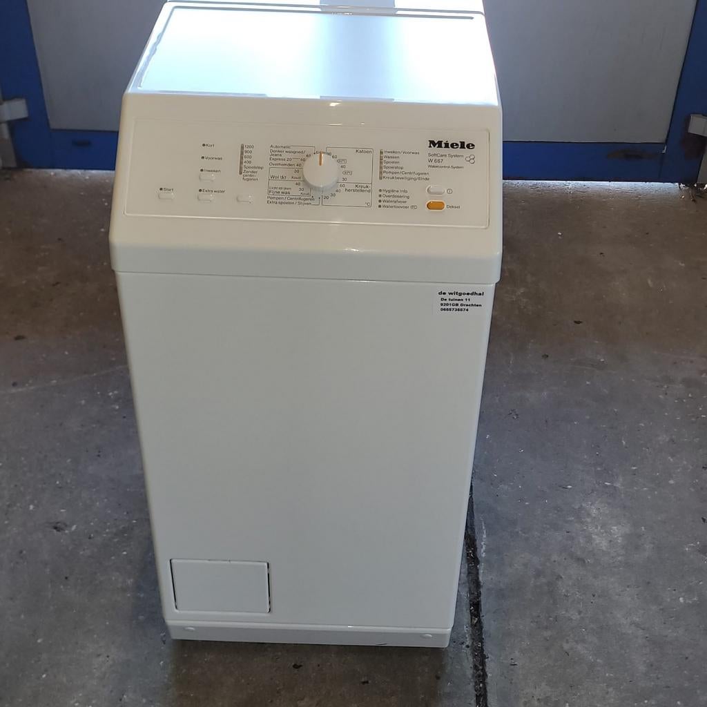 Miele Bovenlader Wasmachine verkocht, Witgoed en Apparatuur, Wasmachines, Gebruikt, Bovenlader, 4 tot 6 kg, 85 tot 90 cm, Minder dan 1200 toeren