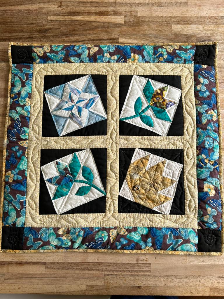 Patchwork wandkleed 62 x 62 cm A3ana Bos, Handgemaakt, 62 cm, 62 cm, Ophalen of Verzenden