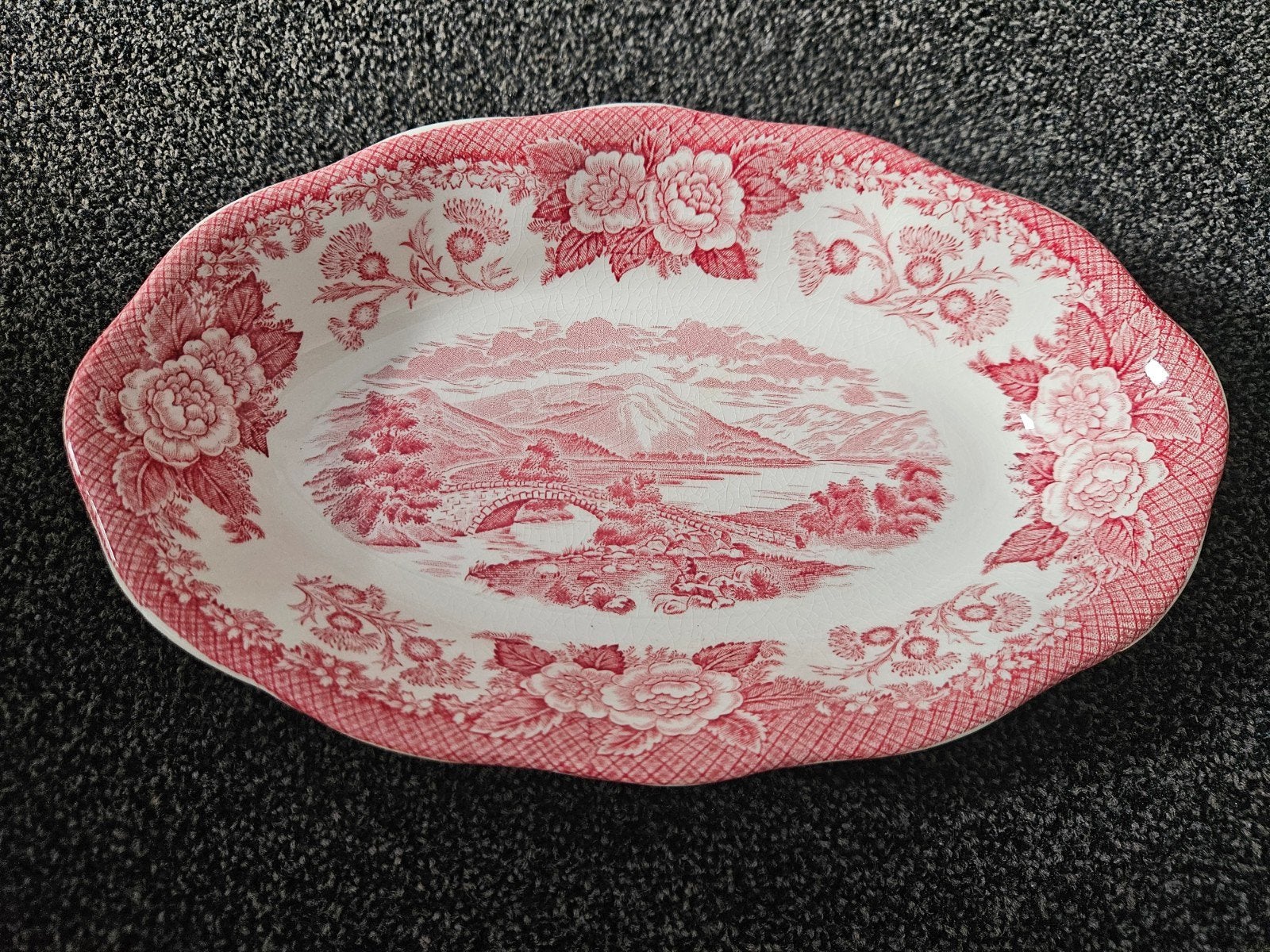 Enoch Wedgwood 'Loch Maree' – ovale serveerschaal, Ophalen