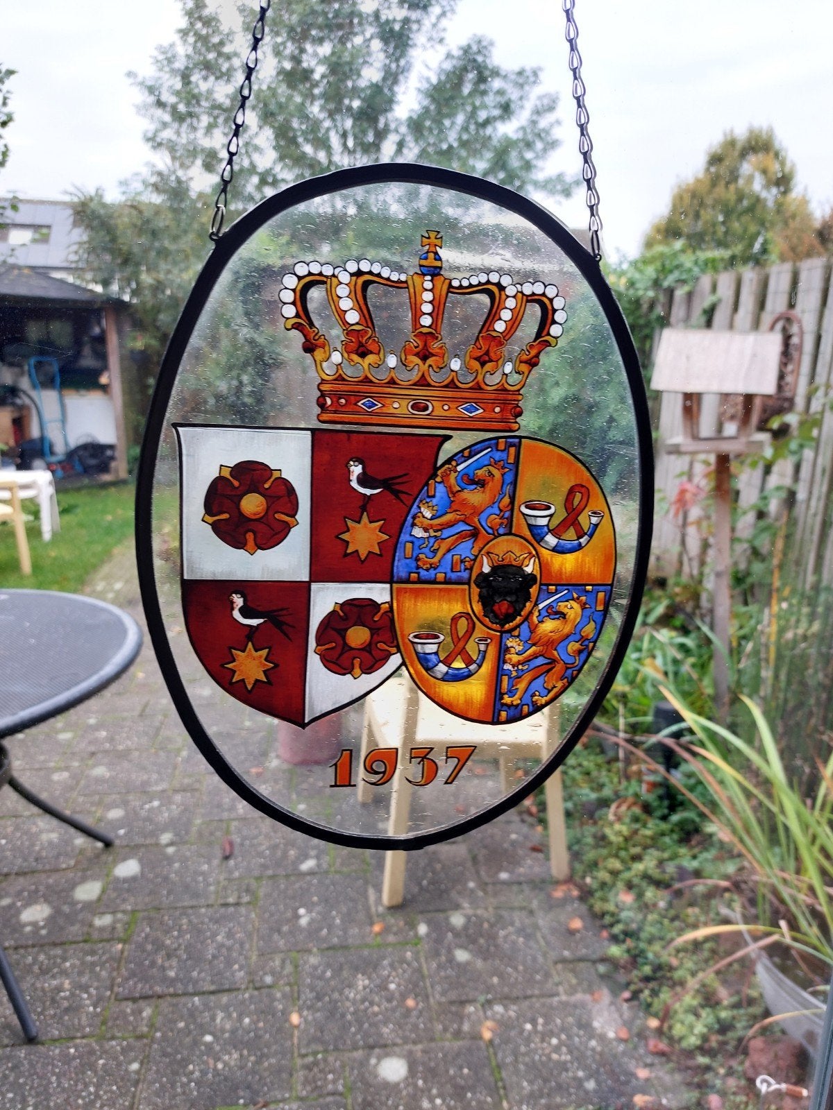 Beschilderd Glas Huwelijk Juliana en Bernhard, Ophalen of Verzenden, Zo goed als nieuw, Nederland, Overige typen