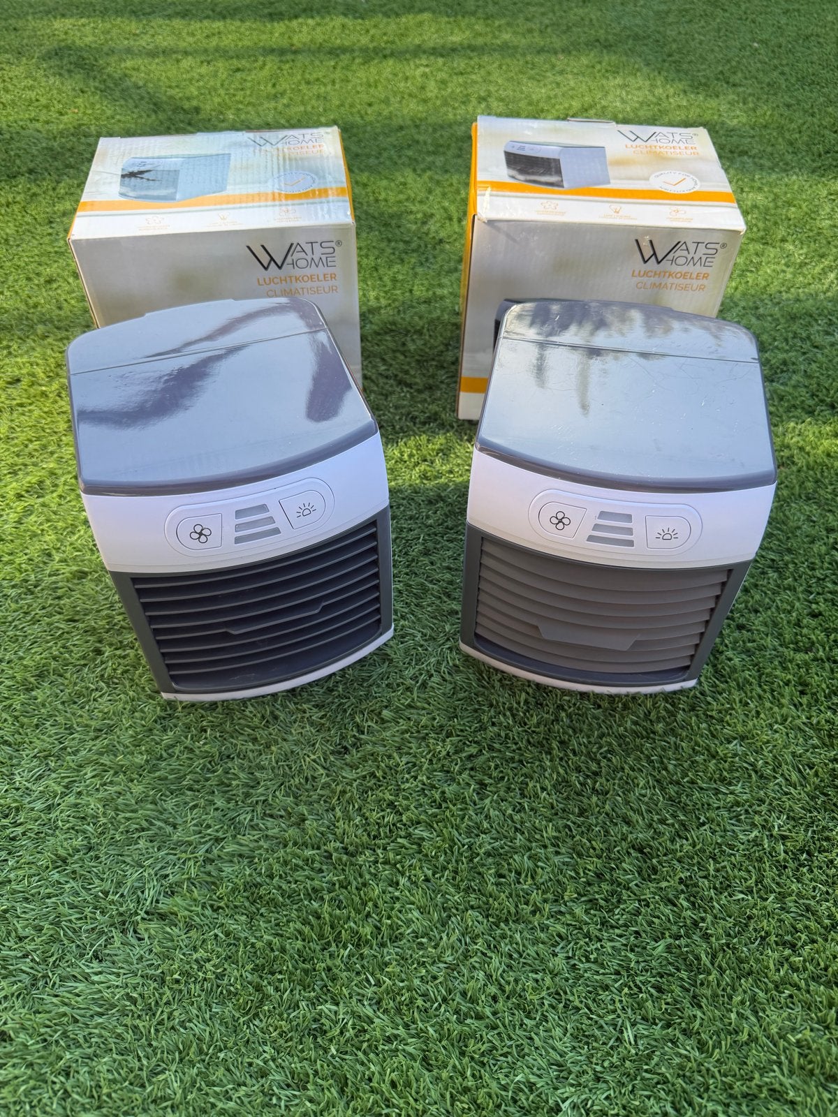 2 stuks Watshome Luchtkoeler - Compacte airco, Witgoed en Apparatuur, Ophalen of Verzenden, Zo goed als nieuw, Tafelventilator