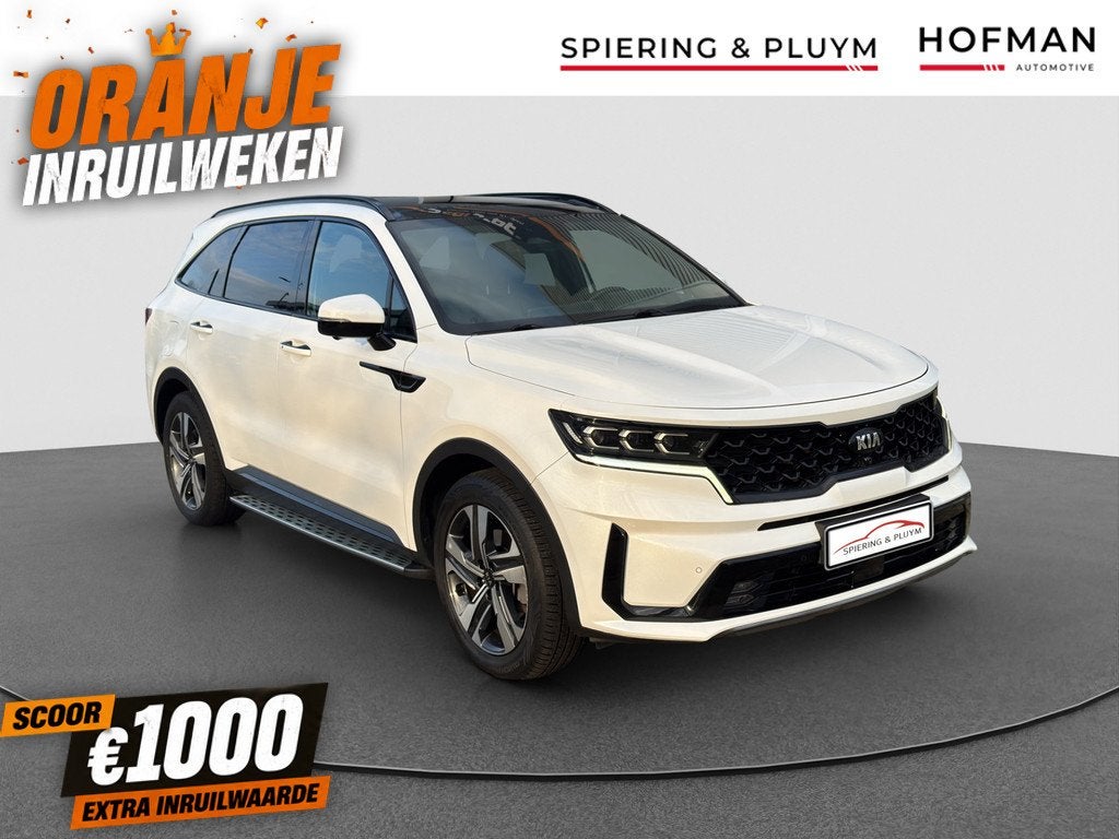Kia Sorento 1.6 PHEV 4WD ExecutiveLine | Black Pack | Pano |, Auto's, Kia, Gebruikt, 4 cilinders, Wit, Leder
