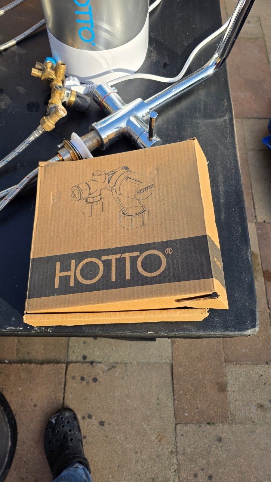 Kokend waterkraan Hotto mezzo, Ophalen of Verzenden, Rvs, Kraan