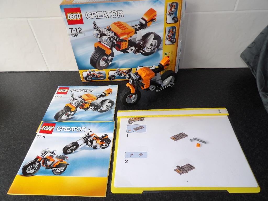 als nieuw Lego Creator 7291 motor incl doos + boekje + extra, Kinderen en Baby's, Speelgoed | Duplo en Lego, Compleet, Lego, Ophalen of Verzenden