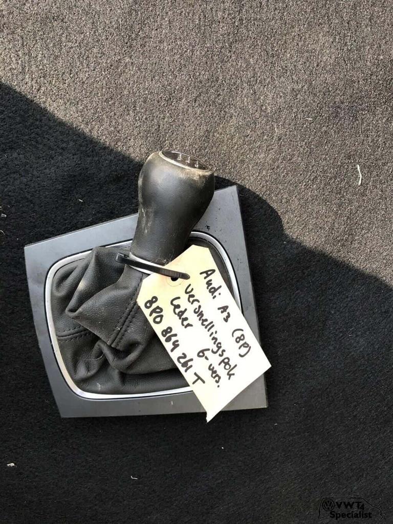 Audi A3 8P versnellingspook 6-versnellingen leder 8P0 864 26, Gebruikt, -, -, -