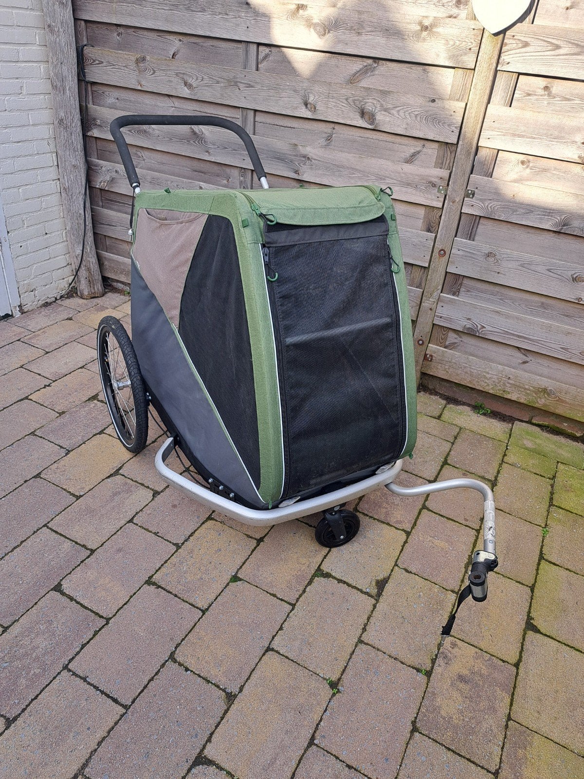 Croozer Hondenkar/Bagagekar Dog Bruuno - Groen/Grijs, Ophalen, Gebruikt, Opvouwbaar, Croozer