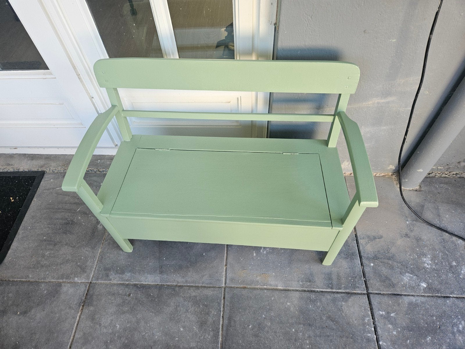 Kinderbankje met opbergruimte - Mintgroen, Kinderen en Baby's, Kinderkamer | Tafels en Stoelen, Ophalen
