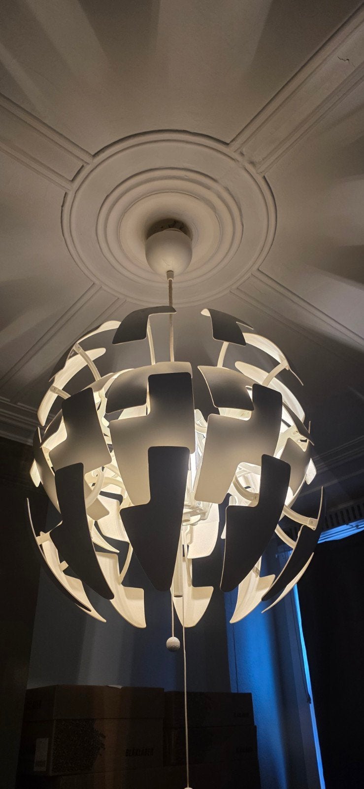Grote witte IKEA PS 2014 hanglamp, Ophalen, Gebruikt, Modern, Scandinavisch, E27 (groot)