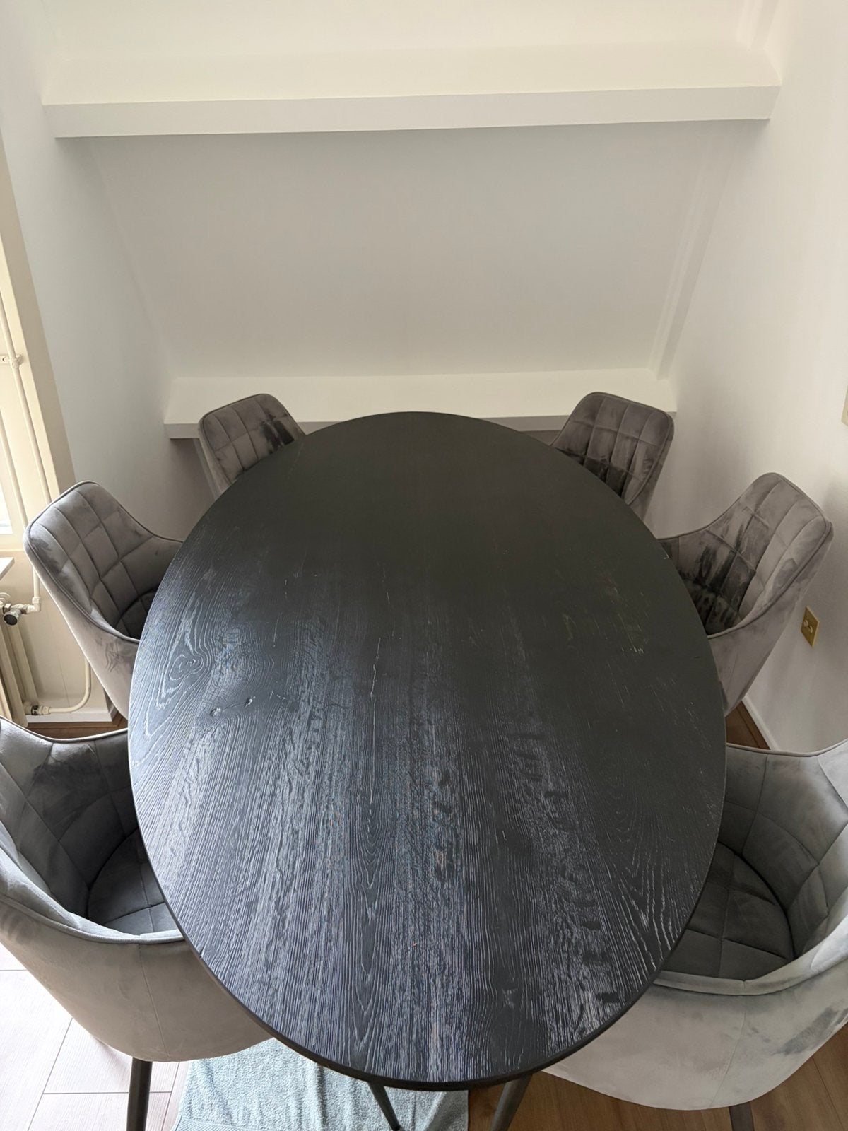 Eettafel zonder stoelen, Ophalen, Zo goed als nieuw, Ovaal, 125 cm of meer